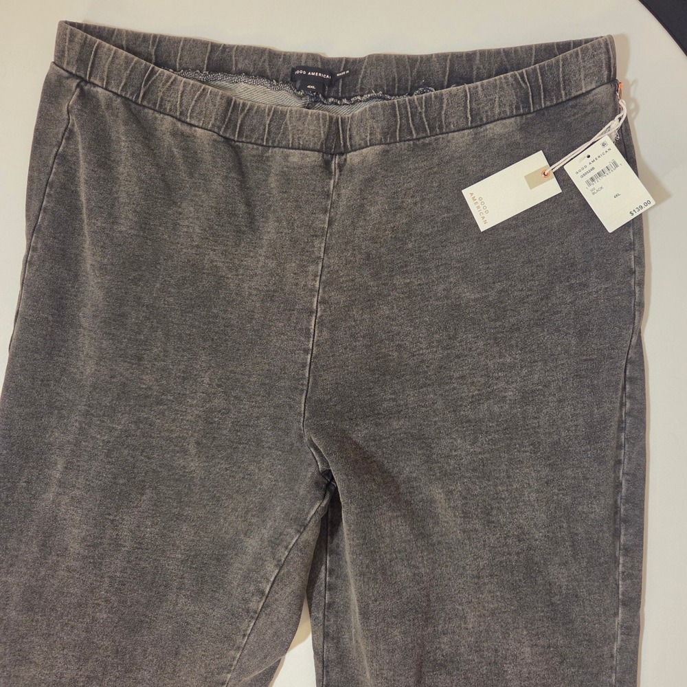 Good American Jeanius Pull-On Flare Pants Black Stretchy Plus‎ Size 4XL GS0524B - Picture 3 of 11